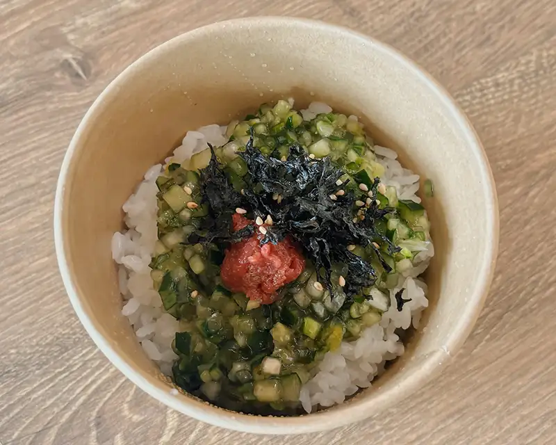山形だしと梅の冷やし茶漬け